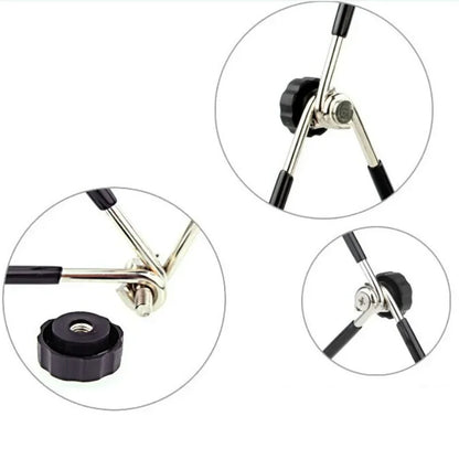 Portable Metal Tablet and Phone Stand - Foldable Desk Mount, Flexible for iPad, iPhone, Samsung, Huawei - Universal for Work, Home and Travel