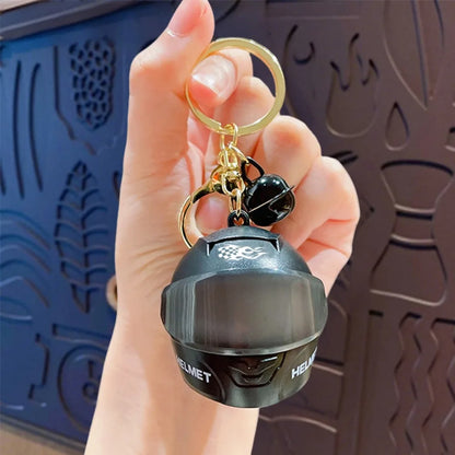 Cool Light-Up Helmet Keychain - Mini LED Night Light Pendant & Multifunctional Bag Charm