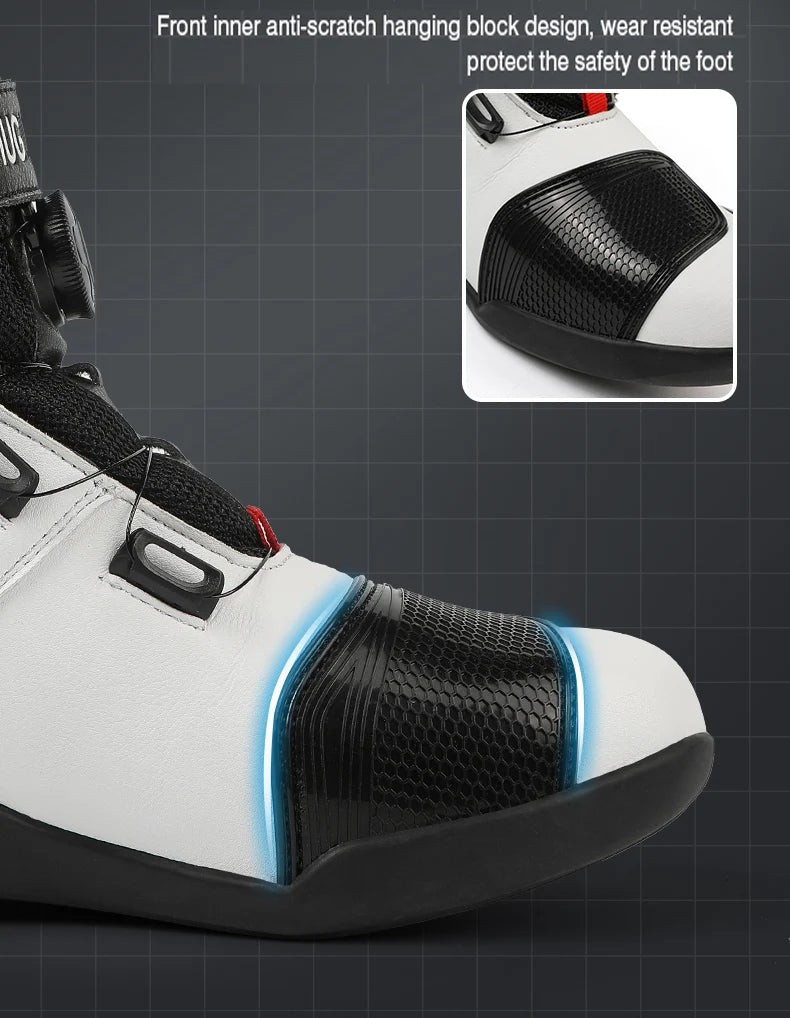 New Motorcycle Boots for Men & Women – Anti-Slip Winter Riding Sneakers for Bicycle, Mountain Racing & Road Speed, Autumn Ready
