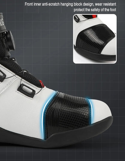 New Motorcycle Boots for Men & Women – Anti-Slip Winter Riding Sneakers for Bicycle, Mountain Racing & Road Speed, Autumn Ready