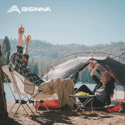 BISINNA 2-Person Ultralight Camping Tent – 20D 380T Nylon, Double Layer Waterproof Backpacking Tent for Hiking & Travel with Free Mat