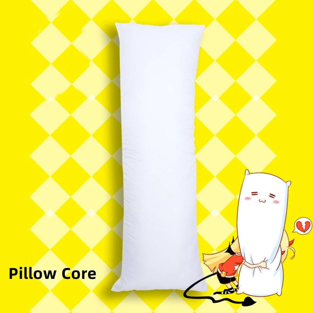 60x180CM Dakimakura Body Pillow – 60x170CM Long Hugging Pillow Core, White Cushion Cover for Anime Bedding & Sleep Support