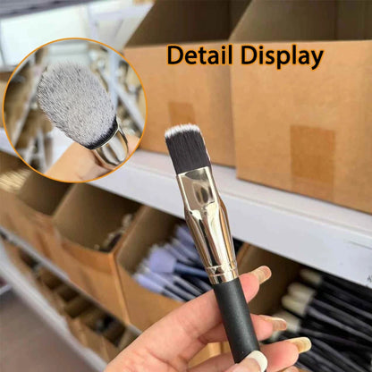 Angled Liquid Powder Contour Makeup Brush – Professional Cream Blush & Foundation Blending Tool
