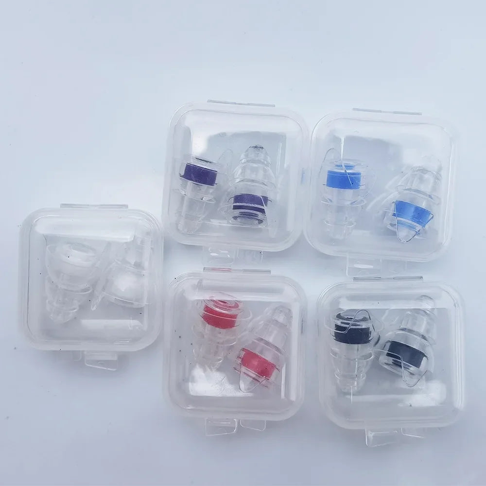 HUAK Silicone High-Fidelity Earplugs with Storage Box — Noise Protection for Concerts, Musicians, Motorcycles & Sensitive Ears