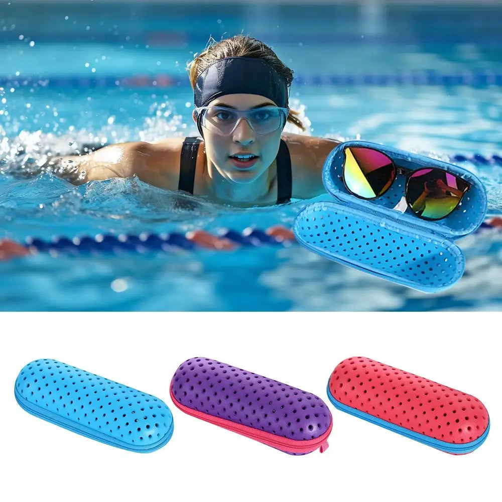 EVA Swimming Goggles Storage Box - Breathable Protective Soft Glasses Cover for Swimming Equipment