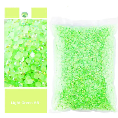 Jelly AB Resin Rhinestones 2-6mm — Non-Hotfix Flat Back Plastic Crystals & Strass Glitters, Large Pack