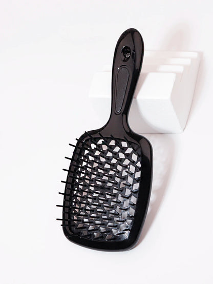 Tangled Hair Combing Massage Brush — Hollow Curly Hair Salon Brush for Real Hair & Wigs