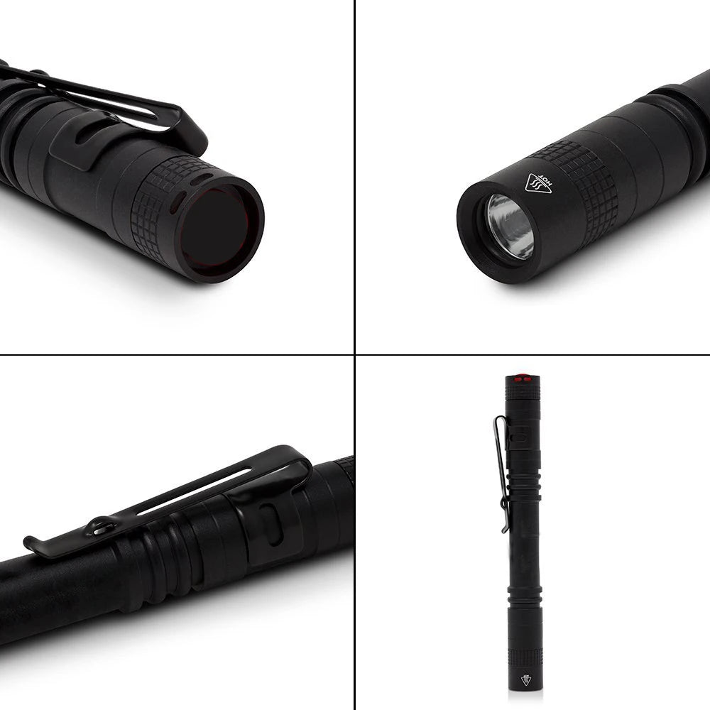 Pen Doctor Mini LED Flashlight - 13cm Portable White Light Torch for Dentists, Nurses, Camping, and Hiking Adventures