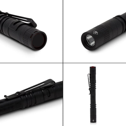 Pen Doctor Mini LED Flashlight - 13cm Portable White Light Torch for Dentists, Nurses, Camping, and Hiking Adventures