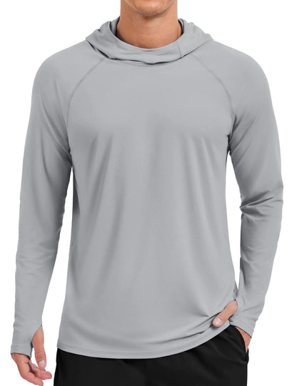 TACVASEN Men's Sun Hoodie Shirt - UPF 50+ Long Sleeve Rash Guard Quick Dry Fishing, Hiking & Swim Protection Top