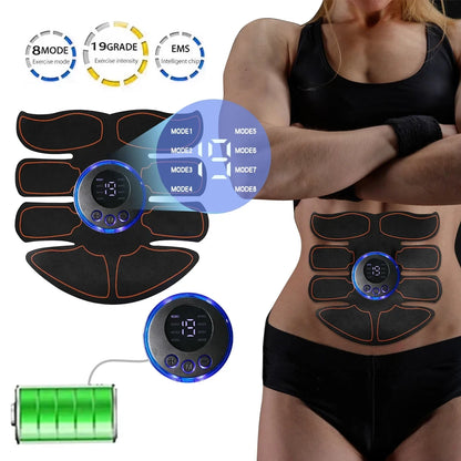 EMS ABS Muscle Stimulator - Electric Abdominal Muscle Toner and Fitness Training Massager