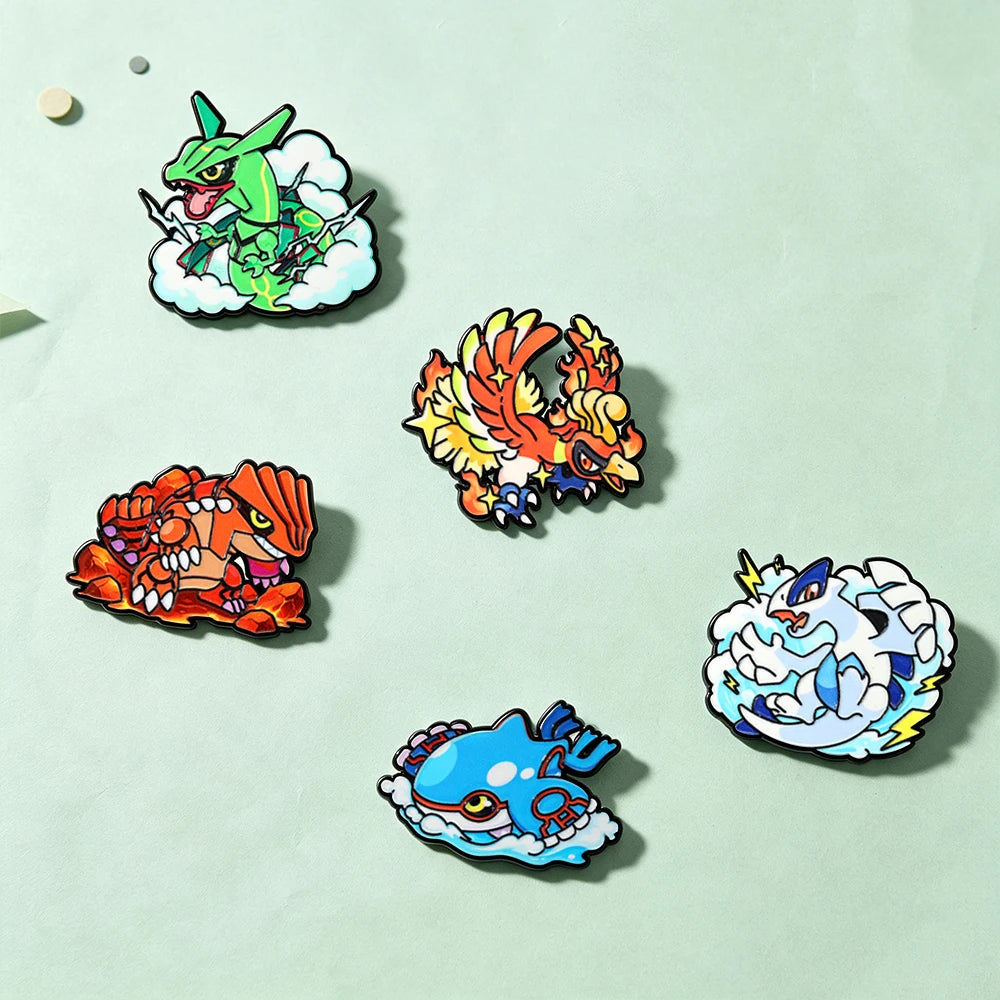 5pcs Cute Anime Elf Enamel Pins - Cartoon Brooch Badges for Backpacks, Clothing, and Fashion Accessories