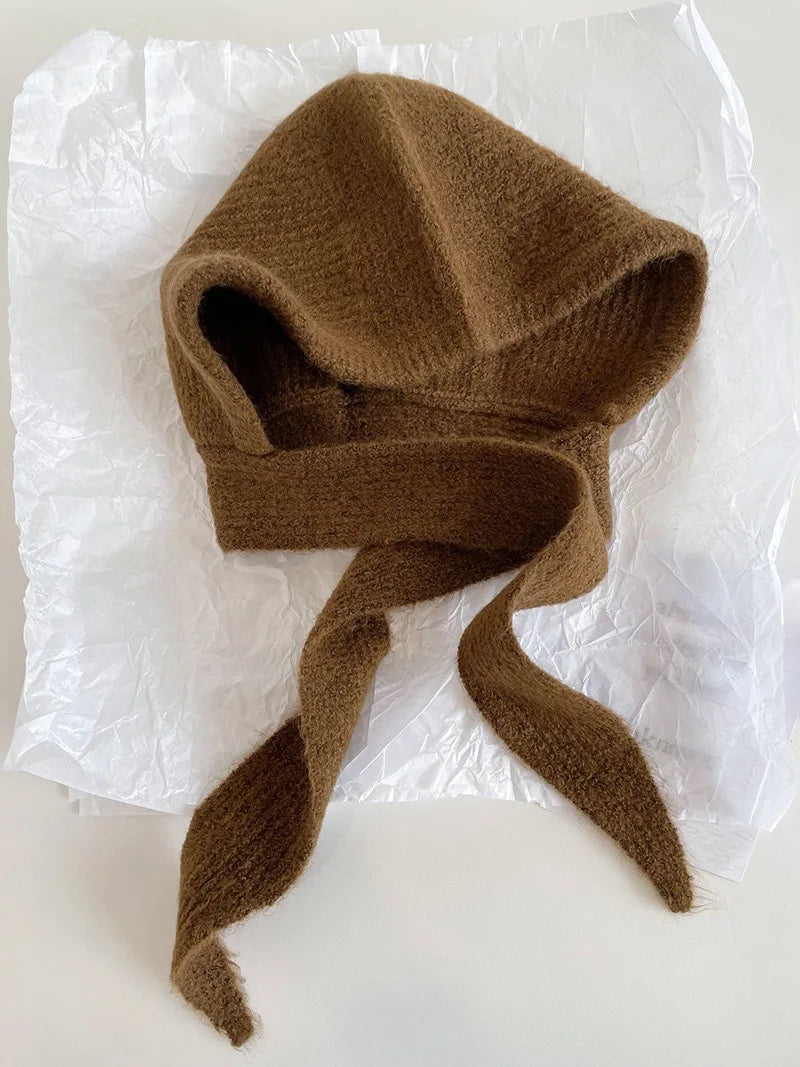 Knitted Beanie Cap for Men & Women – Winter Warm Unisex Hooded Hat with Neck Collar Scarf, Ski Balaclava