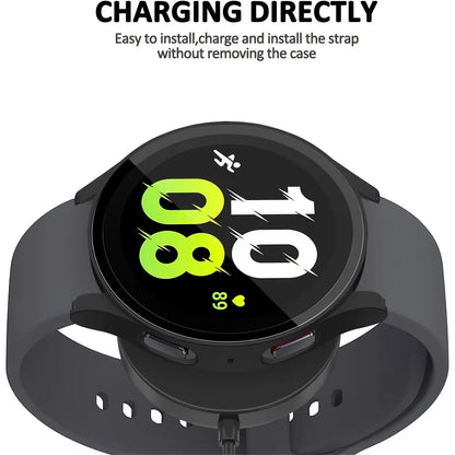 2-Pack Samsung Galaxy Watch Protective Case with Tempered Glass - Full-Coverage Drop-Resistant and Scratch-Resistant Screen Protector for Watch 4/5/6/7 40mm & 44mm