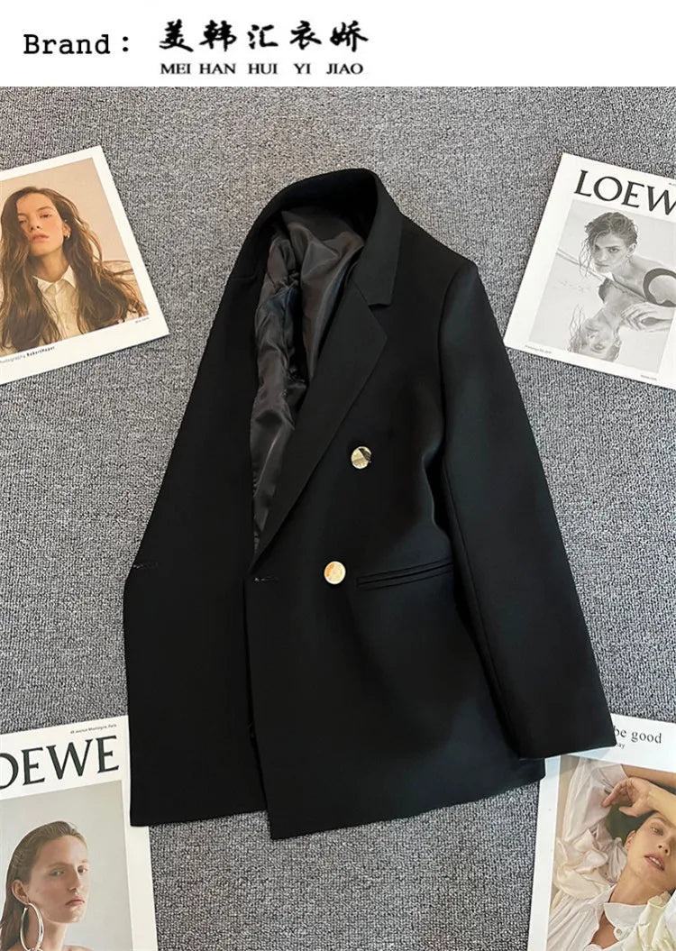 2023 Women's Elegant Single Button Blazer – Slim Fit Long Sleeve Office Jacket for Autumn & Winter