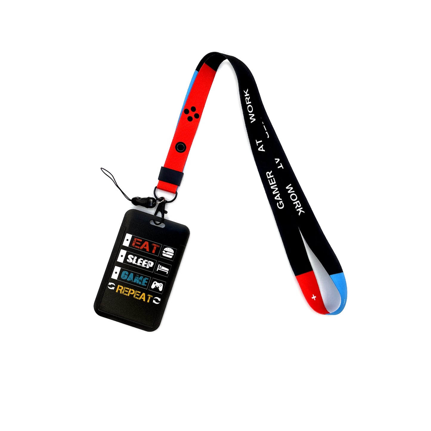 Gamer Card Holder Neck Strap Lanyard – Key, ID & Phone Badge Holder with Cool Hanging Rope