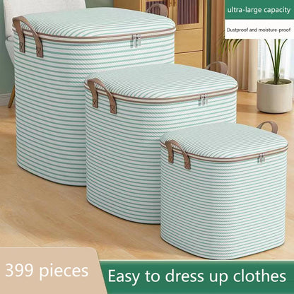 Large Capacity Non-Woven Storage Bag – Household Closet Organizer for Quilts, Clothes & Toys, Foldable Wardrobe Storage Solution