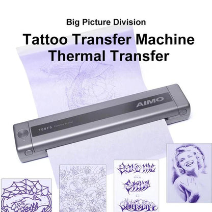 Wireless Bluetooth Tattoo Printer – Professional A4 Thermal Template Machine Compatible with Android & iOS, Portable
