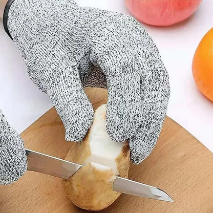 Level 5 HPPE Cut-Resistant Gloves – Protective Knitted Gloves for Kitchen, Gardening, Glass Handling, and Construction