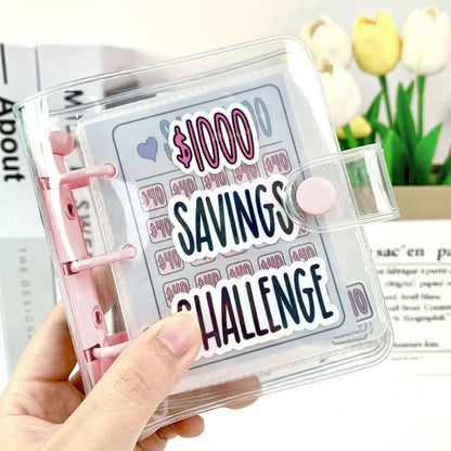 1000 Savings Challenge Binder – Money Saving Book with Envelopes, Envelope Savings Challenge, Mini Budget Organizer