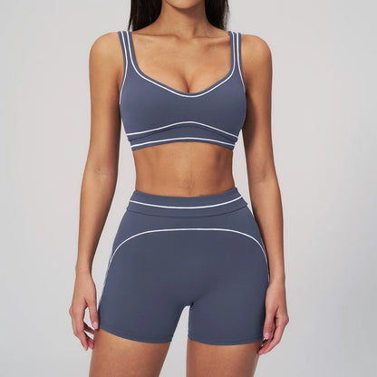 Women’s 2-Piece Fitness Yoga Set, Gym Running Tracksuit, Push-Up Sportswear Leggings, Athletic Workout Outfit