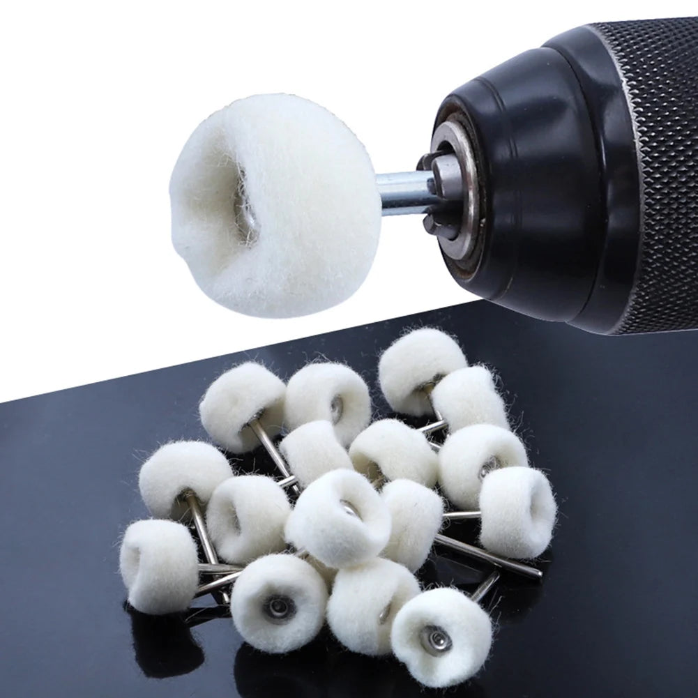 1-10pcs Mini 3mm Felt Polishing Brush – Sanding & Grinding Heads for Dremel Rotary Tool Jade Buffing