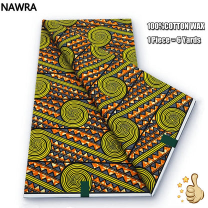 100% Cotton African Wax Print Fabric - High Quality Original Real Wax Ankara Batik Pagne Nigeria Style Sewing Fabric