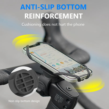 Silicone Bike Computer Mount - Non-Slip Handlebar Computer Holder Multi-Function Cycling Accessory