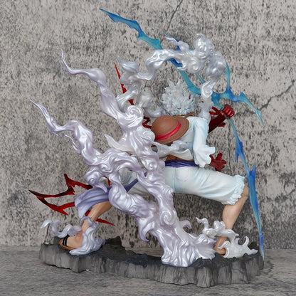 25cm One Piece Raiden Five Gear Nica Lightning Luffy Action Figure – Collectible Statue Toy for Decoration & Gifts