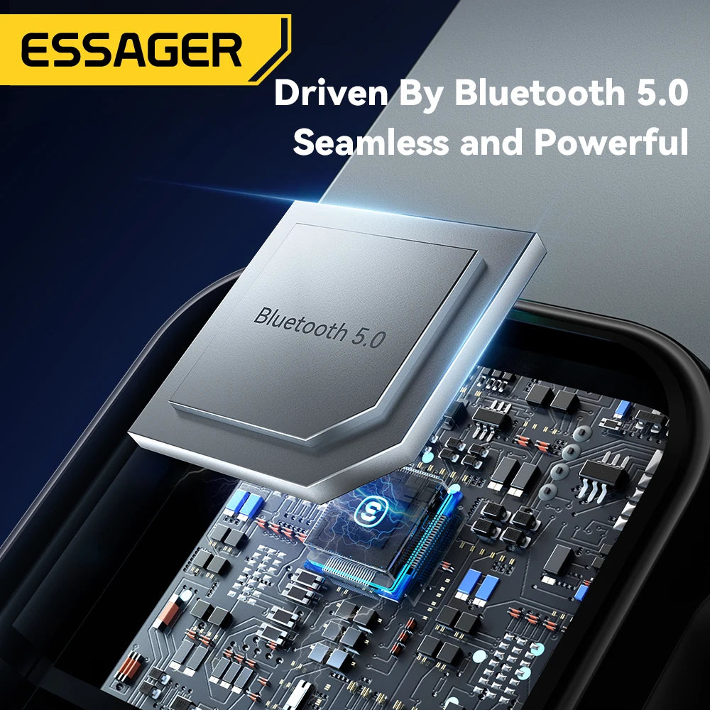 Essager USB Bluetooth 5.0 Receiver – 3.5mm AUX Car Audio Adapter Wireless Music Transmitter for Speakers & Handsfree Calling