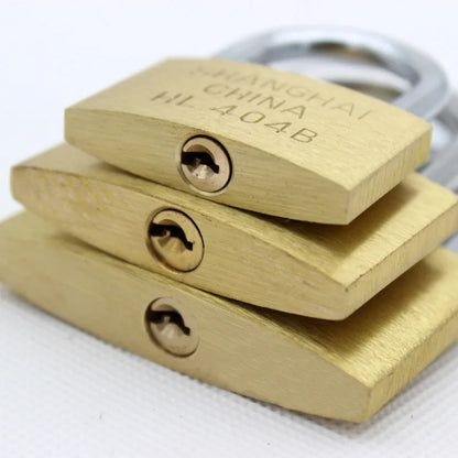 Copper Padlock Small Locks – Luggage, Case, and Locker Security with 3 Keys (20mm-50mm) for Home Improvement Hardware