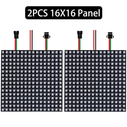 WS2812B RGB LED Pixel Matrix Panel - Individually Addressable Flexible 8×8, 16×16 or 8×32 LED Screen, DC 5V