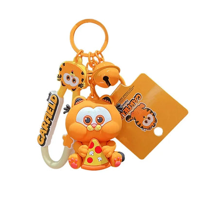 Garfield Kawaii Keychain – Cute Anime PVC Figure for Car, Backpack, and Couple Gifts