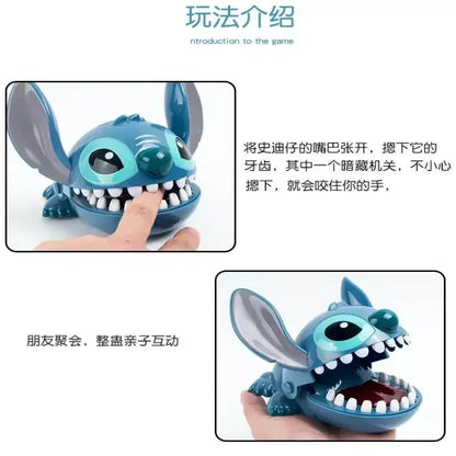 Disney Stitch Bite Finger Figures - Anime Dentist Push Teeth Game, Funny Toy Model for Kids, Baby Birthday Gift