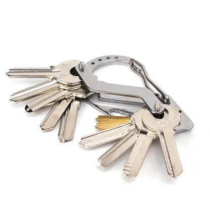 Portable Key Holder Keyring Wallet - EDC Pocket Key Organizer with Bottle Opener for Outdoor Sports, Car Key Chain Collector