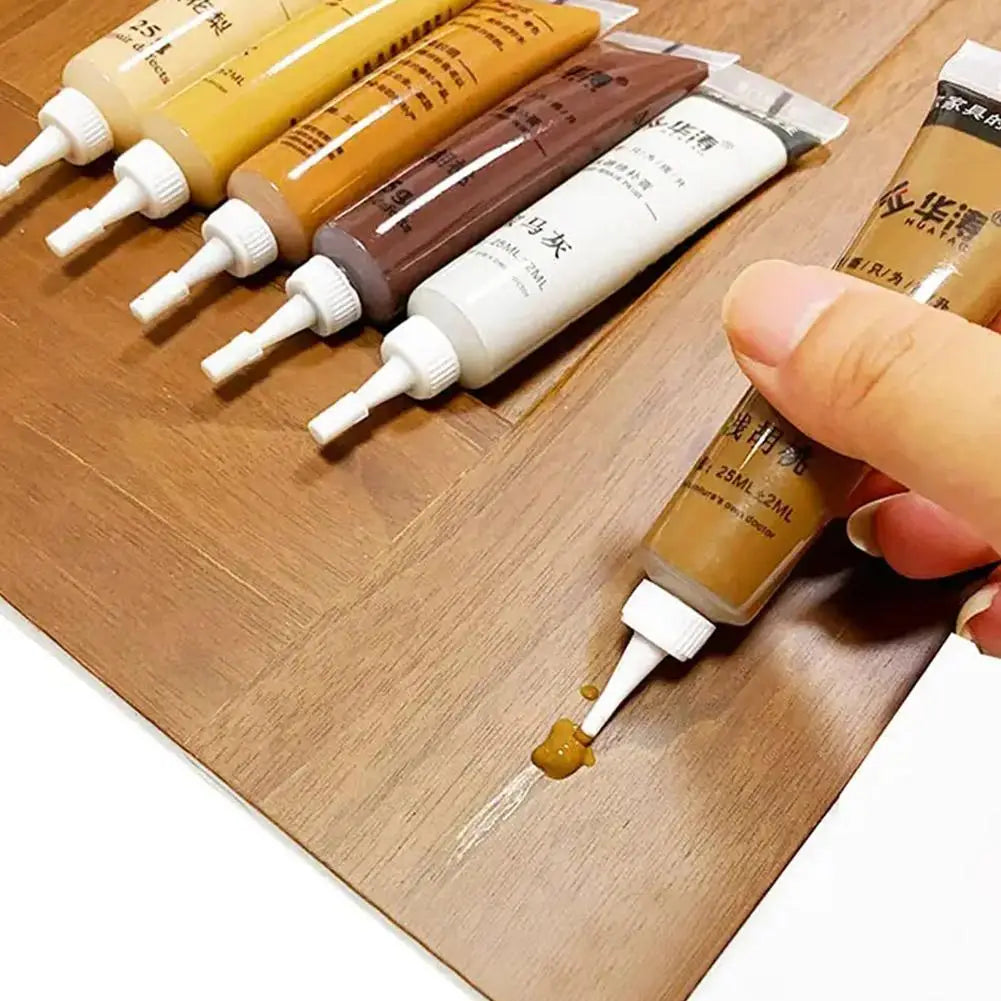 Multipurpose Wood Furniture Scratch Repair Cream – Multicolor Damage Filler & Refinishing Paint for Wooden Surfaces