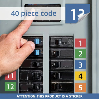 Circuit Breaker Label Sticker Set – Handwritten Stickers for Electrical Panels, Boxes & Shielding Covers