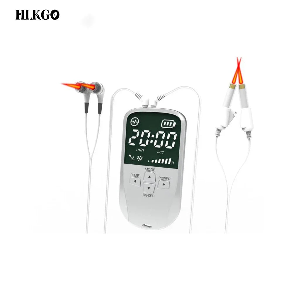 Portable Tinnitus Ear Laser Therapy – 650nm LLLT Irradiation Earplugs for Otitis Media, Deafness, Rhinitis & Sinusitis Treatment