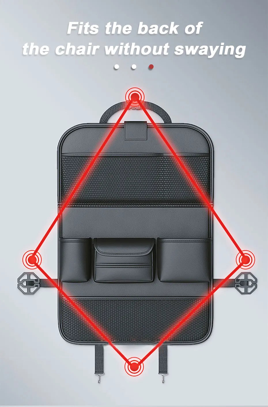 SEAMETAL Car Backseat Storage Bag – Multi-Pocket Seat Back Organizer with Foldable Tablet Tray & Large Capacity