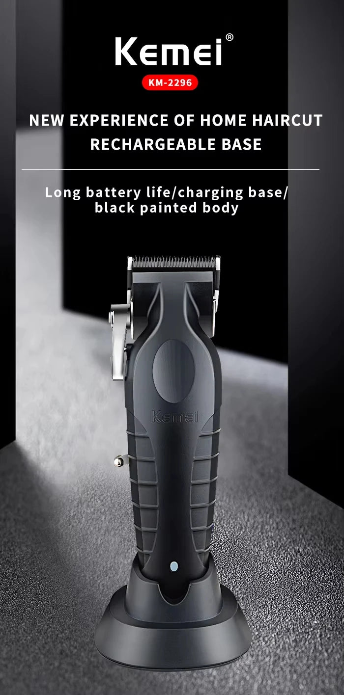 Kemei Professional Hair Clipper Kit – KM-2296, KM-2299, KM-1102 Electric Shaver & Cordless Trimmer for Men’s Hair Cutting