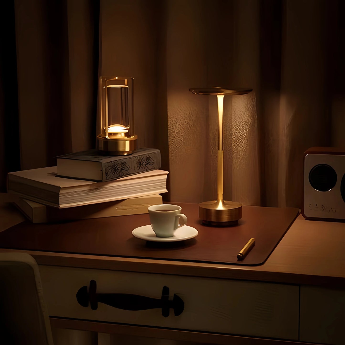 Wireless LED Table Lamp – Touch Sensor, USB Rechargeable Portable Night Light for Bedroom, Reading & Desk Decor