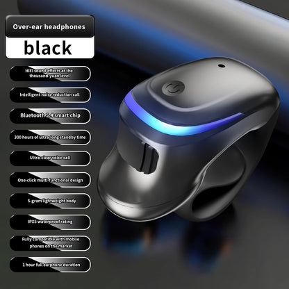 BT Wireless Earphone - Mini Clip-On Monaural Bone Conduction TWS Headset for Business & Everyday Use
