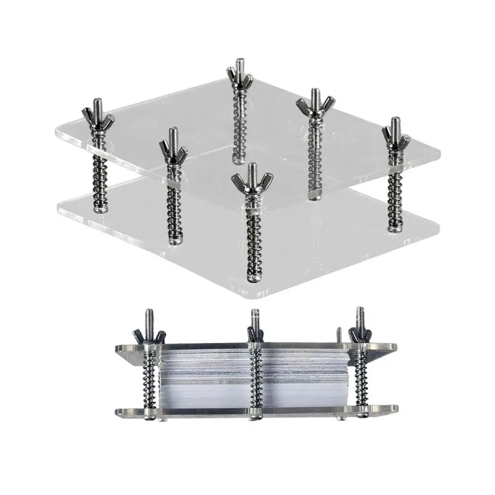 Transparent Card Flattening Tool - Stainless Steel No-Damage Card Press & Repair Device