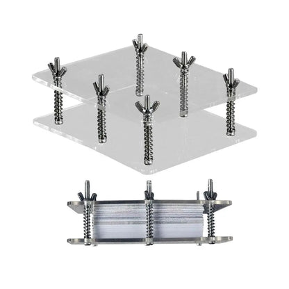 Transparent Card Flattening Tool - Stainless Steel No-Damage Card Press & Repair Device