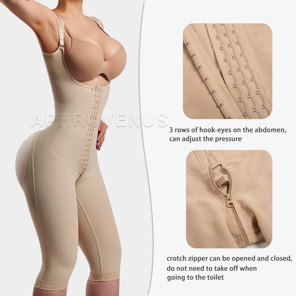 Fajas Colombianas Women’s Full-Length Shapewear – Postpartum Waist Trainer, Tummy Control Bodysuit & Post-Liposuction Shaper