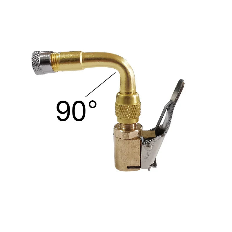 Valve Core Nozzle Extension Rod Set for Tire Inflation - 45°/90°/135° Tubes for Bicycles, Motorcycles, Automobiles and Motorboats
