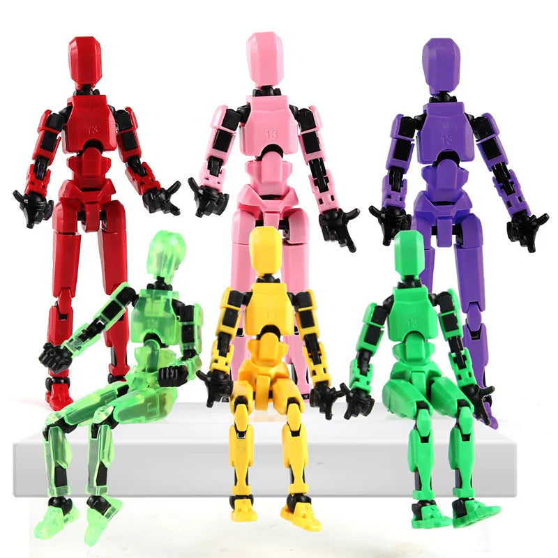3D Movable Shapeshift Robot Action Model - Creative Printed Mannequin Doll Toy for Kids, Gifts for Boys and Girls
