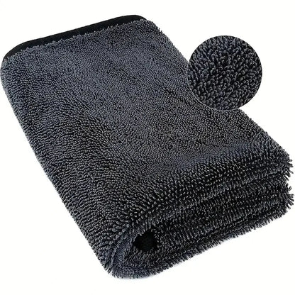 Dark Gray Car Microfiber Towel - Oversized Ultra Absorbent Cleaning Cloth for Car Wash & Detailing
