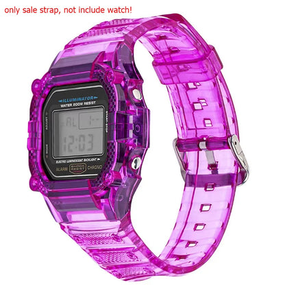 TPU Resin Watch Case and Strap for Casio G-Shock - Replacement Wristband for DW-5600, GW-M5610, M5600 and GLX-5600 Models