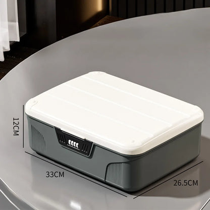 Four Digit Password Lock Safe Box – Portable Organizer for Passport, Medicine, Cash, Jewelry, and Privacy Security Storage